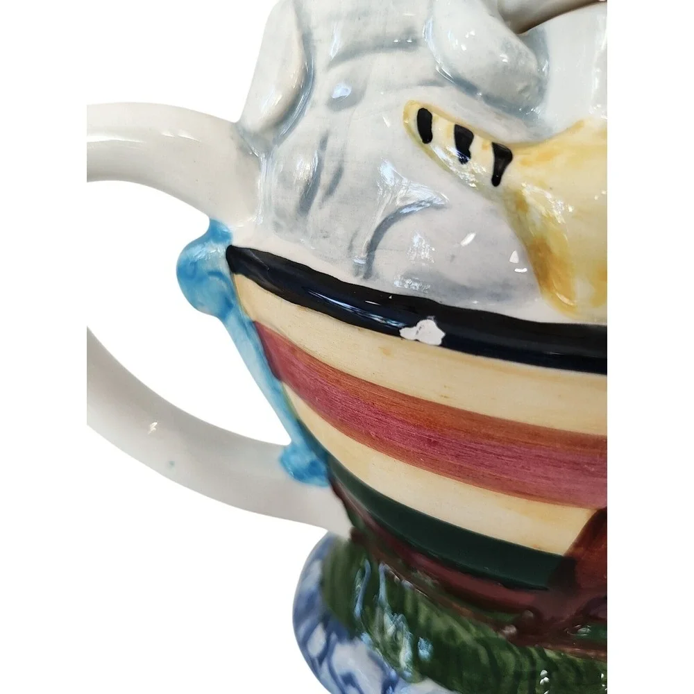 New World Specialties‎ Noah's Ark Animal Themed Ceramic Teapot Vintage